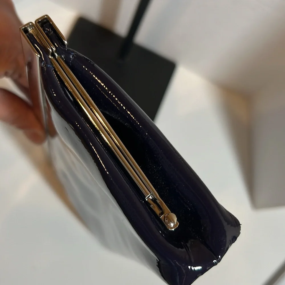 Calvin Klein vintage patent leather clutch with shoulder strap